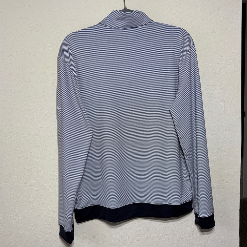 Columbia Golf Men's Striped White and Navy Blue Quarter-Zip Pullover Size M - Picture 4 of 8